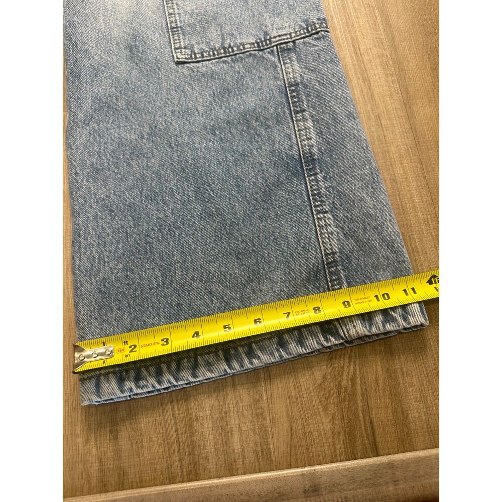 Cotton On Women's 10 US Wide Leg Cargo Stone Washed Distressed Jeans - Picture 9 of 13